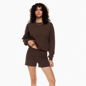 Aritzia Tna Cozy Fleece Perfect Sweat Shorts